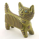 ドロシー・クラフ  黄色い猫のオブジェ  (20/16cm)   1969年