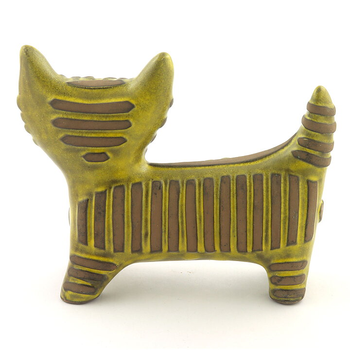 ドロシー・クラフ  黄色い猫のオブジェ  (20/16cm)   1969年