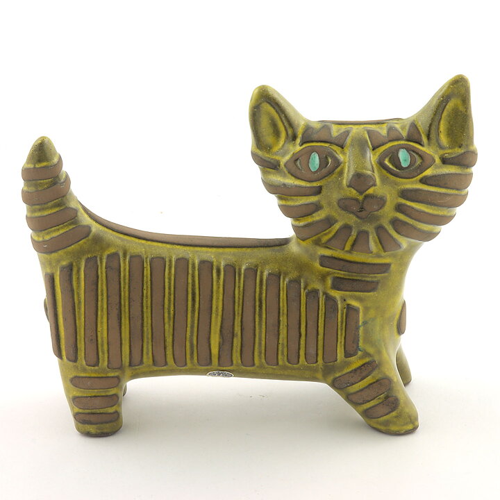 ドロシー・クラフ  黄色い猫のオブジェ  (20/16cm)   1969年