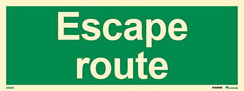 Riktningsanvisningsskylt "Escape route" - IMPA 33.4340