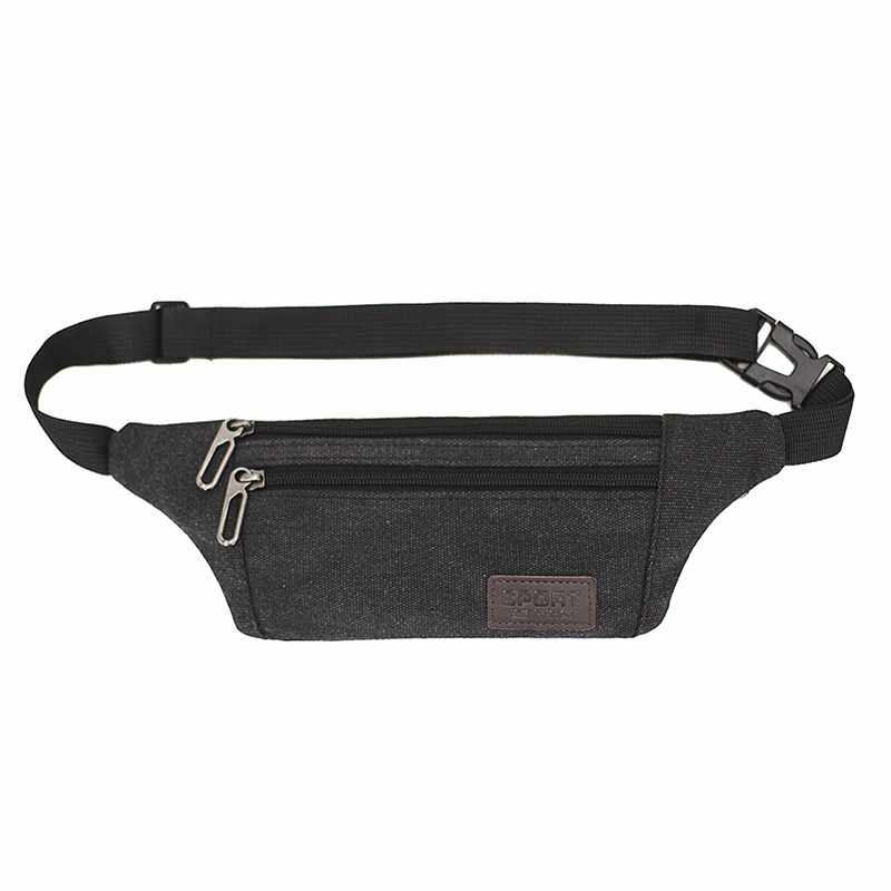 Waist Bag - 3 Compartment Canvas Adjustable - 5