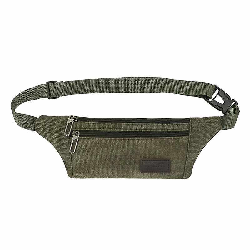 Waist Bag - 3 Compartment Canvas Adjustable - 6