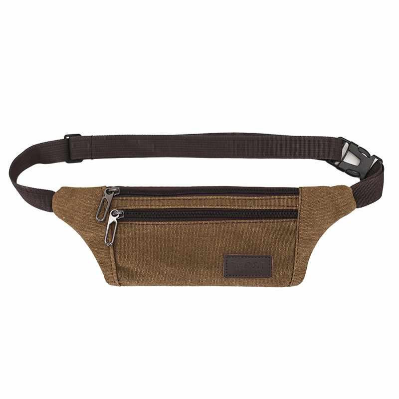 Waist Bag - 3 Compartment Canvas Adjustable - 7