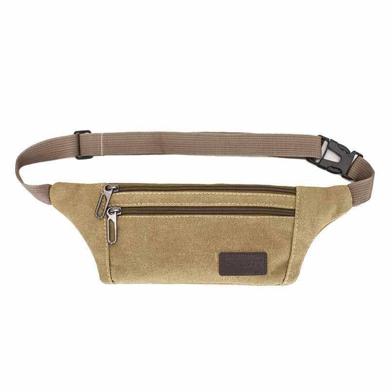 Waist Bag - 3 Compartment Canvas Adjustable - 4