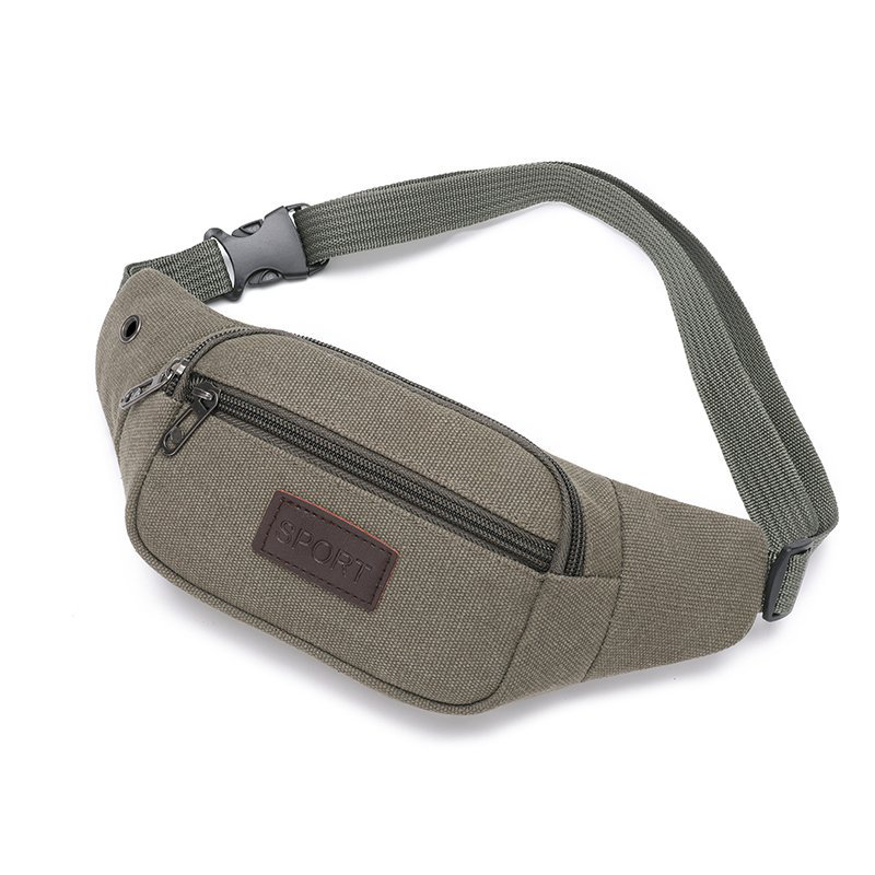 Waist Bag - 3 Compartments Canvas Adjustable Different Colors - 15