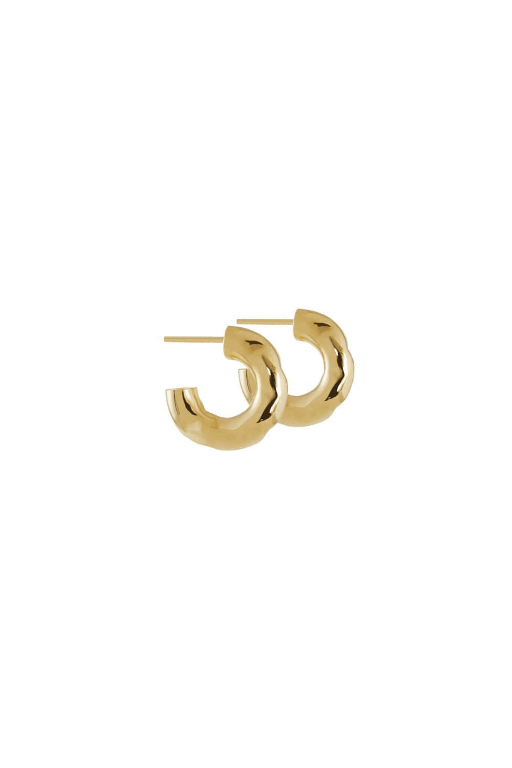 Small Lune Hoops Gold