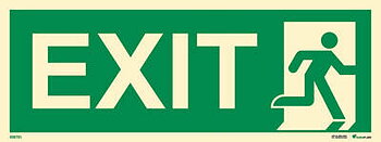 Riktningsanvisningsskylt "Exit höger" - IMPA 33.4411