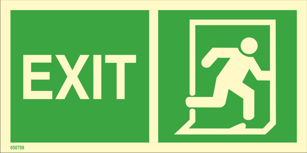Riktningsanvisningsskylt "Exit höger" - IMPA 33.4415