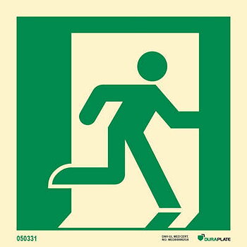 Riktningsanvisningsskylt "Escape route höger" - IMPA 33.4423