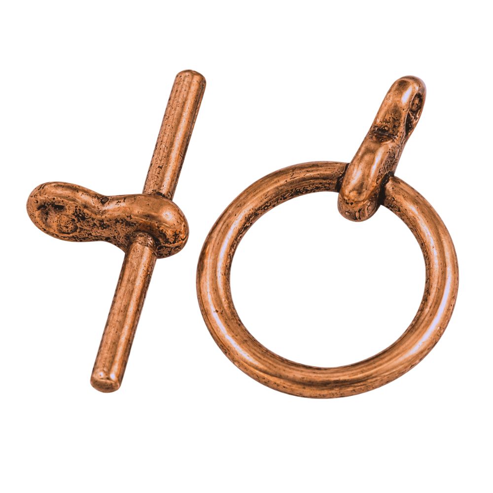 Litet togglelås 12 mm bronsfärgat 4-pack