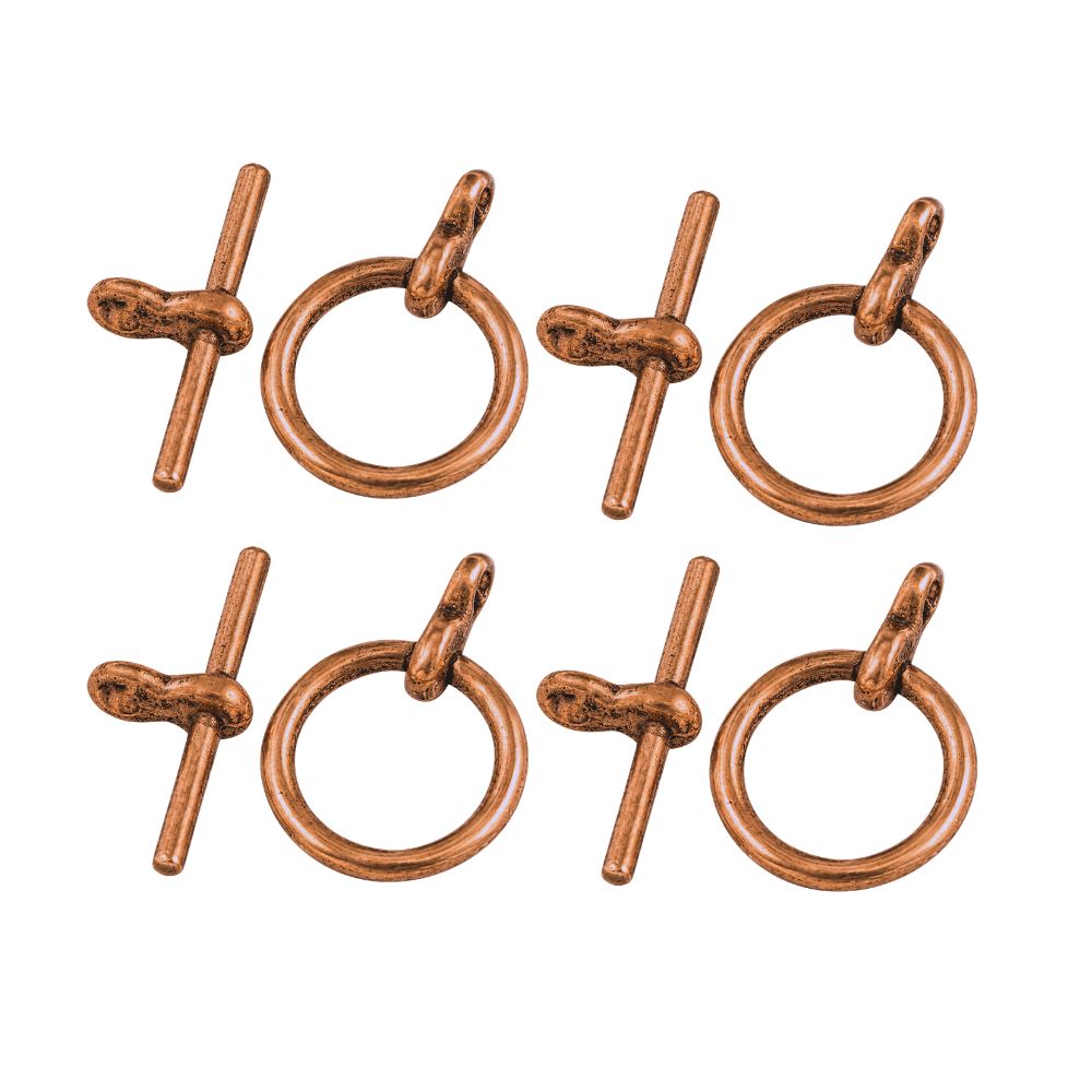 Litet togglelås 12 mm bronsfärgat 4-pack - 2