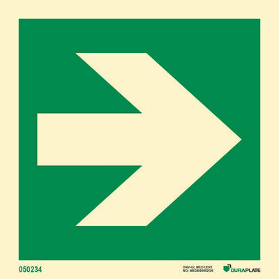 Riktningsanvisningsskylt "Direction indicator straight (med pil)" - IMPA 33.4420