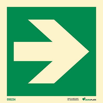 Riktningsanvisningsskylt "Direction indicator straight (med pil)" - IMPA 33.4420
