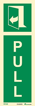 Riktningsanvisningsskylt "Pull (med pil)"