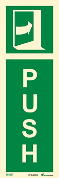 Riktningsanvisningsskylt "Push (med pil)"