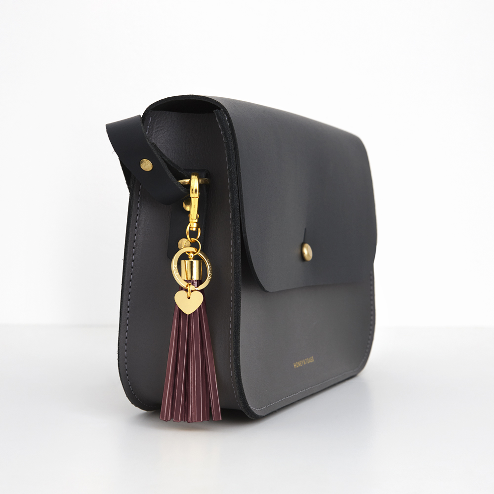 Burgundy Tassel Reflector - 2
