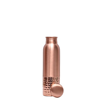 Flaska av koppar 950 ml  Halvt hamrad