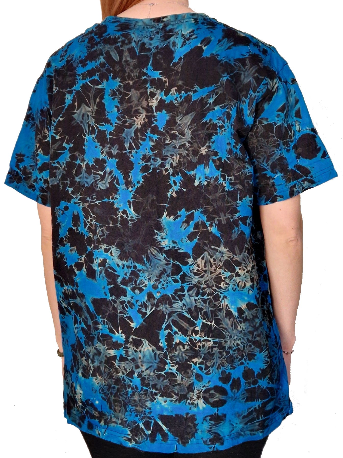 Unisex Batik/Tie dye T-shirt - Svart med flera olika färgmixer - 2