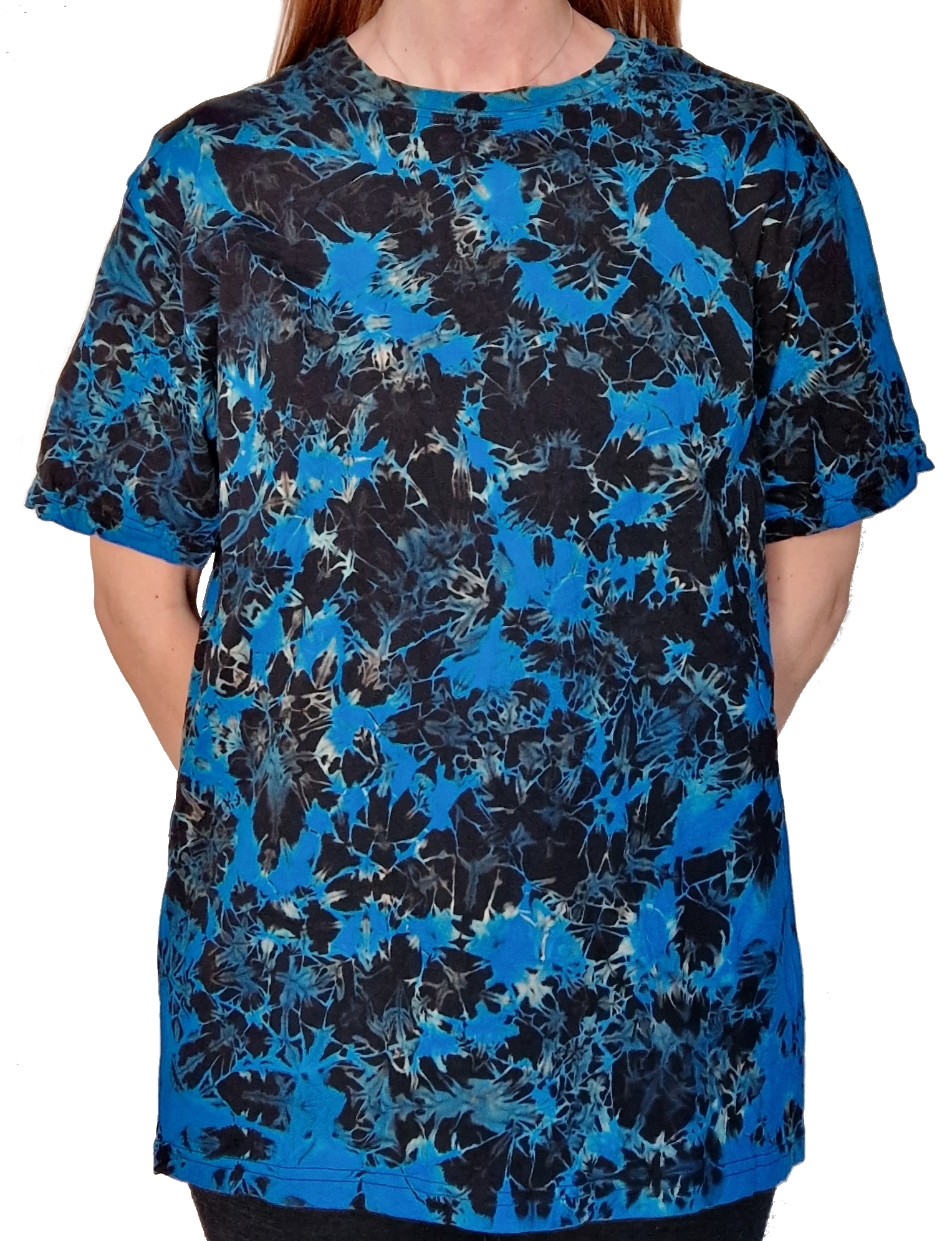 Unisex Batik/Tie dye T-shirt - Svart med flera olika färgmixer