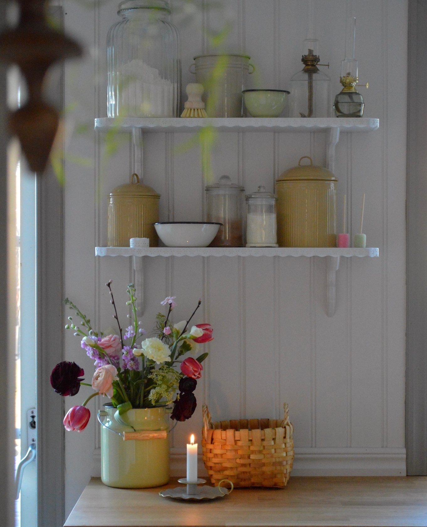 Mjölkkanna med lock -  Emalj - Lindblomsgrön - 3 L - 2