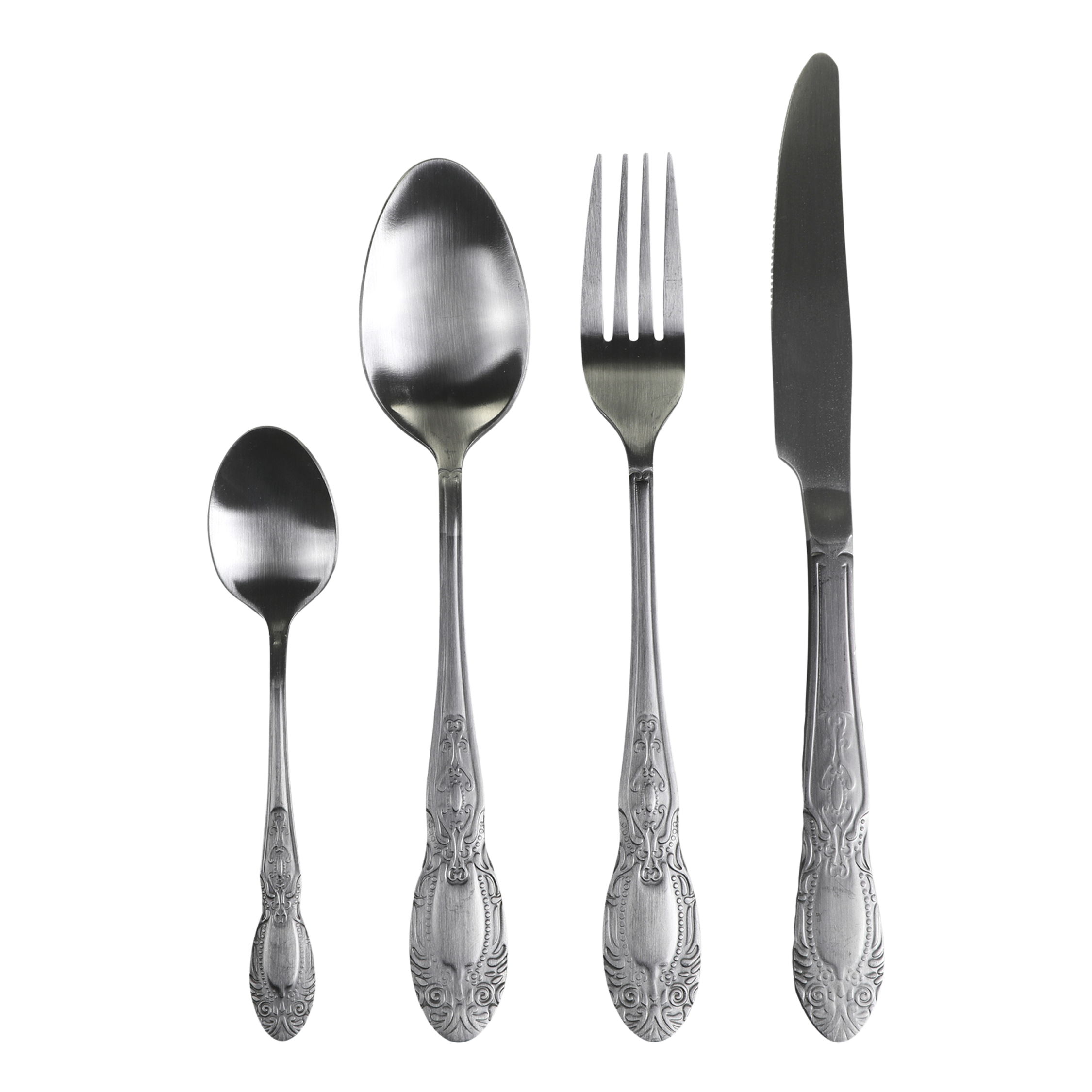 Cutlery Stainless steel - Silver - 4 pcs - 2