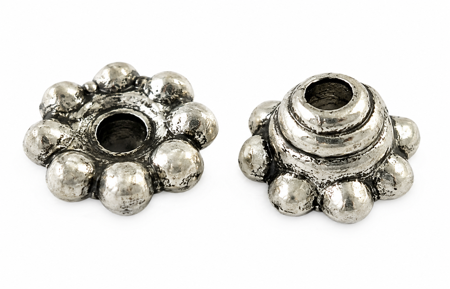 Pärlkåpa balimodell 5 mm silverfärgad 30 st - 2