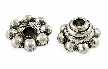 Pärlkåpa balimodell 5 mm silverfärgad 30 st
