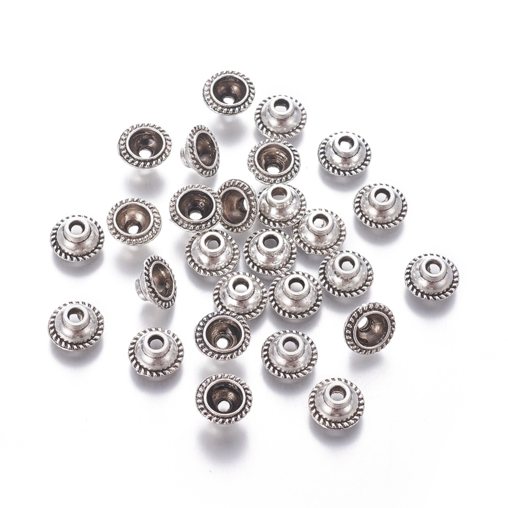 Pärlkåpa balimodell 10 mm silverfärgad 20 st - 2