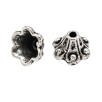 Pärlkåpa sirlig strut 8 mm silverfärgad 20 st