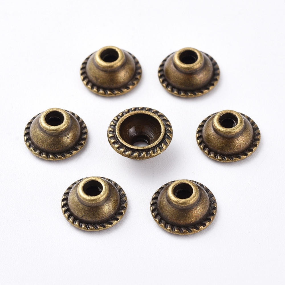 Pärlkåpa bali 10 mm bronsfärgad 20 st