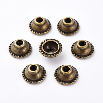 Pärlkåpa bali 10 mm bronsfärgad 20 st