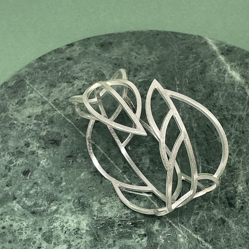 Silverarmband LEAFY