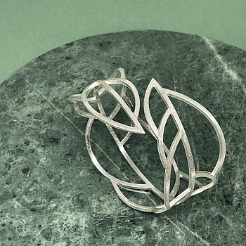Silverarmband LEAFY