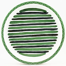 Alf Jarnestad (Alfa 1957) Modern Round Dish with Black/Green Decor 15 cm