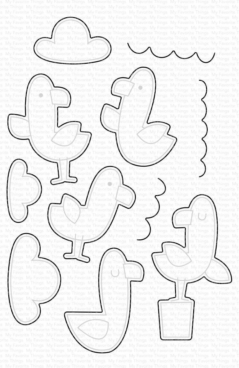 MY FAVORITE THINGS -Seaside Seagulls STAMP & DIE SET - 2