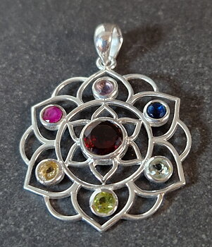 Chakra Lotus - Hänge i Silver