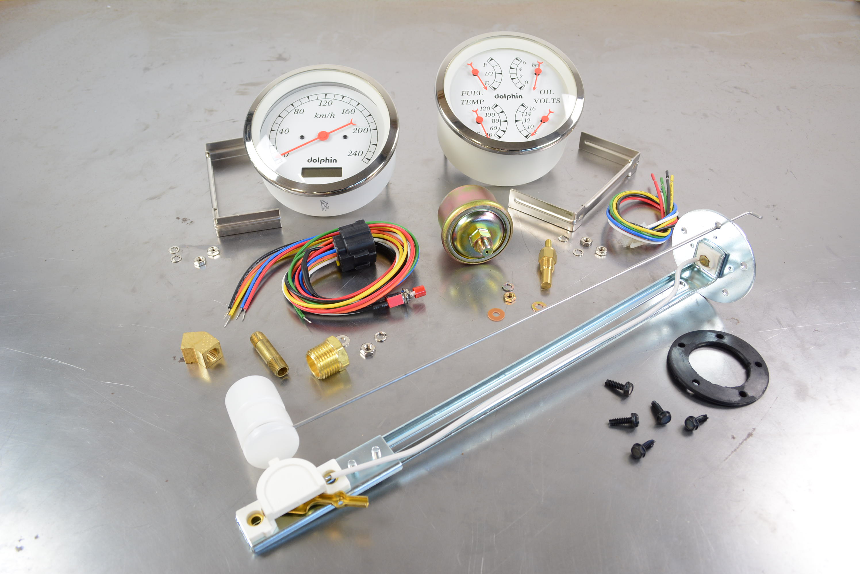 Instrument 2 st 5´´ mätare km/h+°C - 2