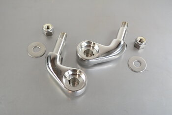 Lower Shock Mounts Polised Stainless Steel
