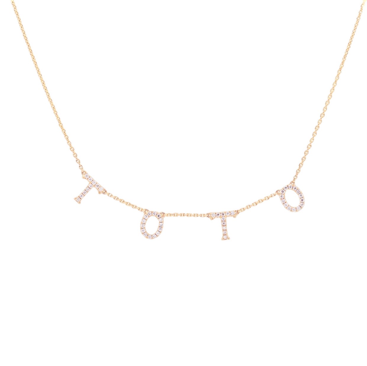 DIAMOND LETTER NECKLACE - 4