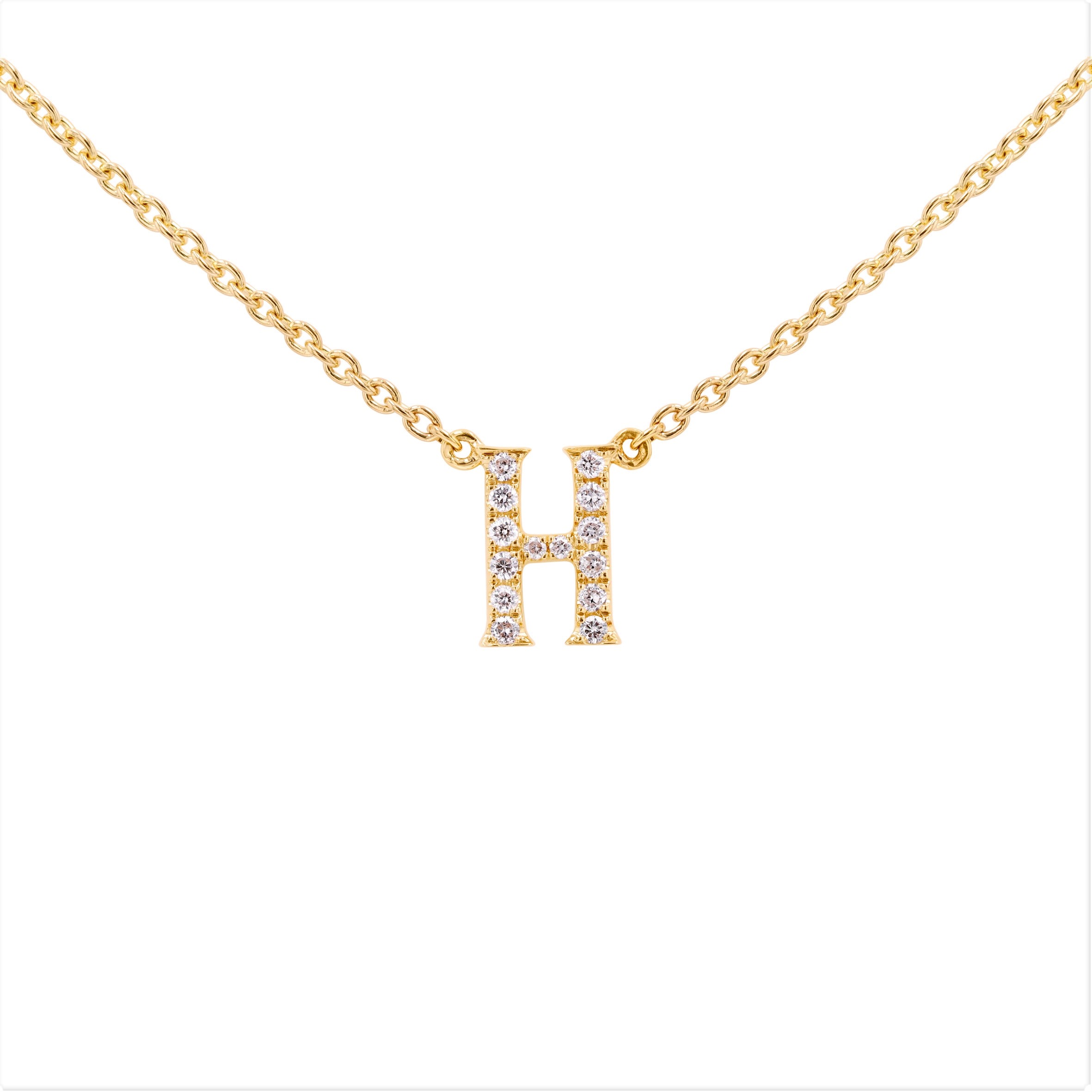 DIAMOND LETTER NECKLACE - 2