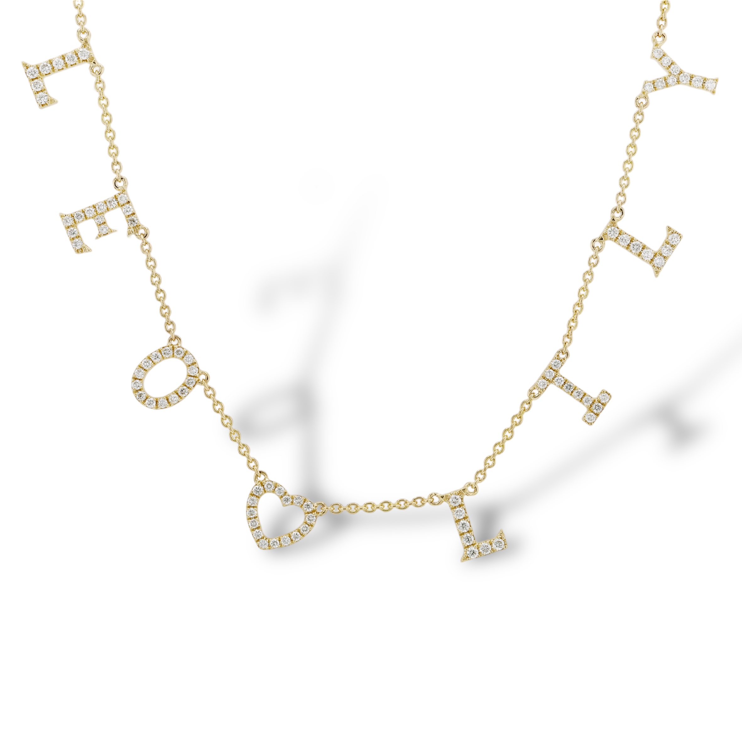 DIAMOND LETTER NECKLACE - 8