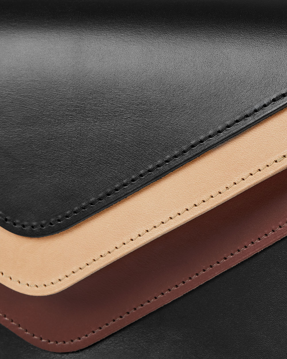 Black and brown leather bag sale