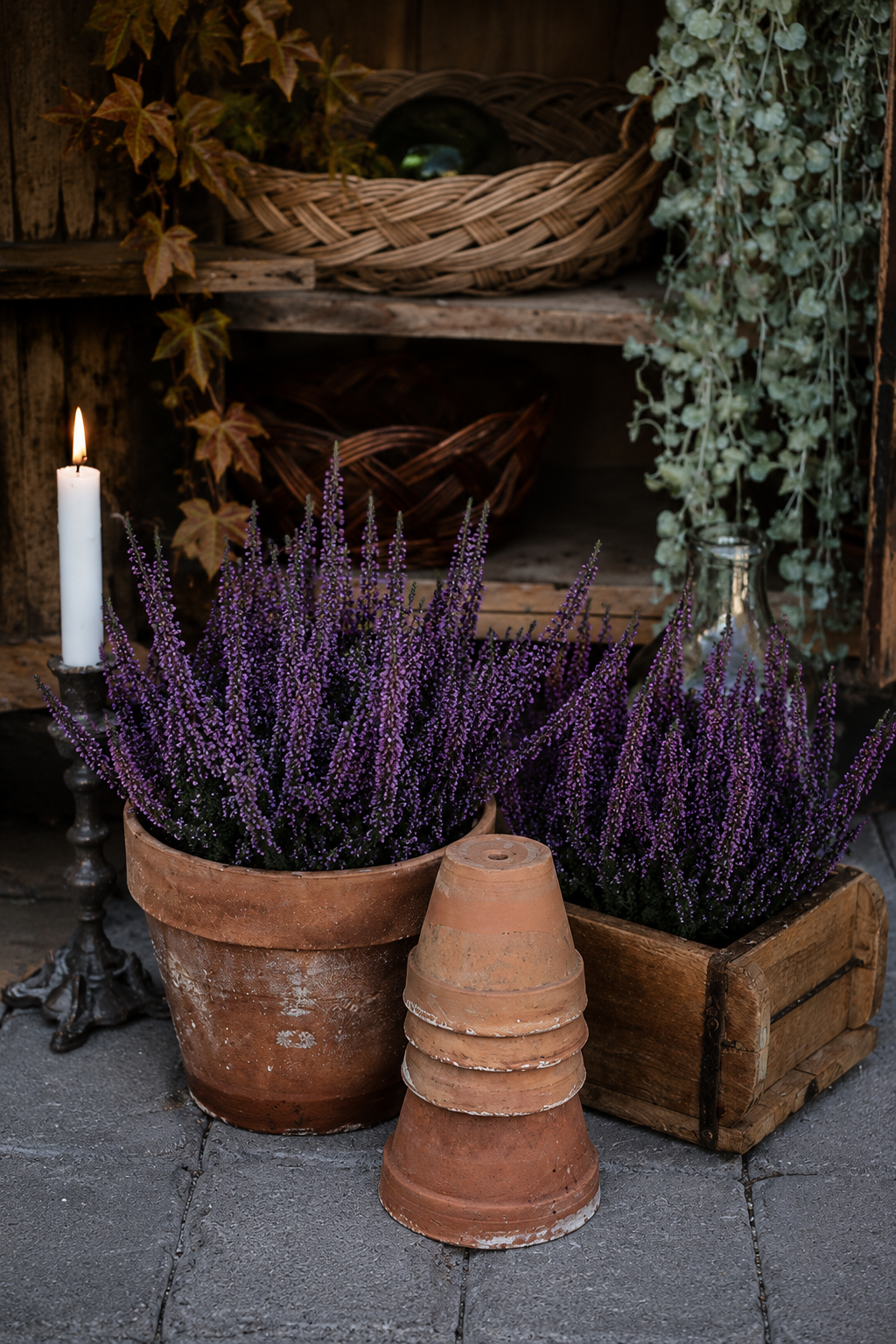 Heather - Artificial plant - Purple - 28 cm
