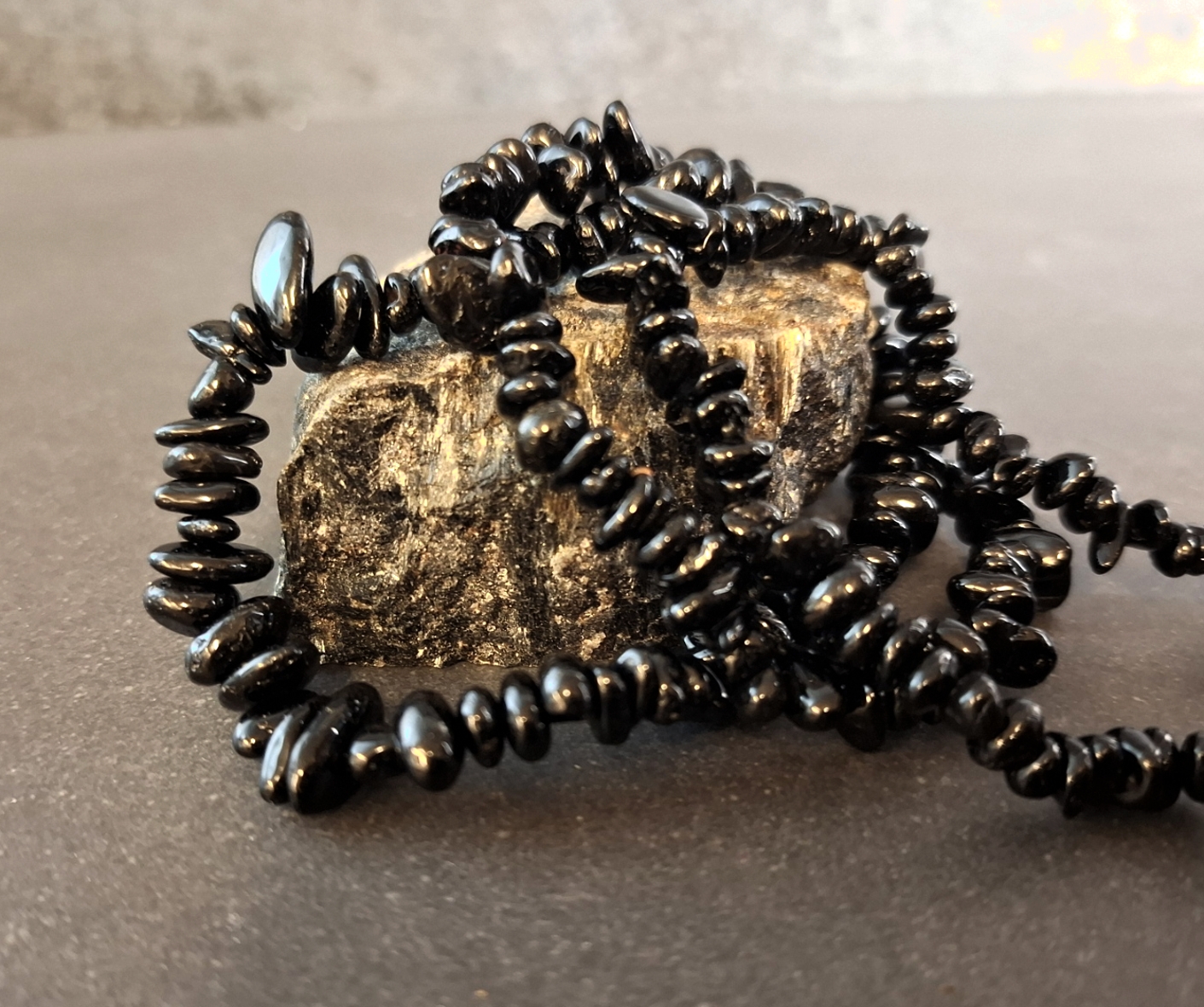 Svart Turmalin Chip armband - 2