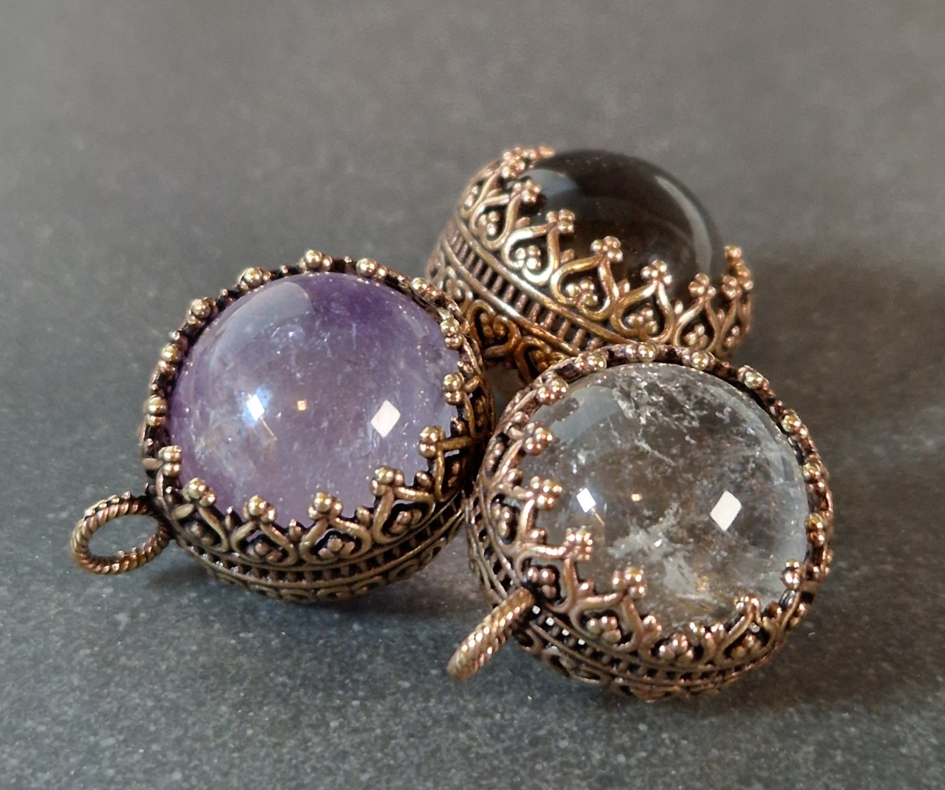 Renässans Hänge i Brons med Kula - 18mm - 3