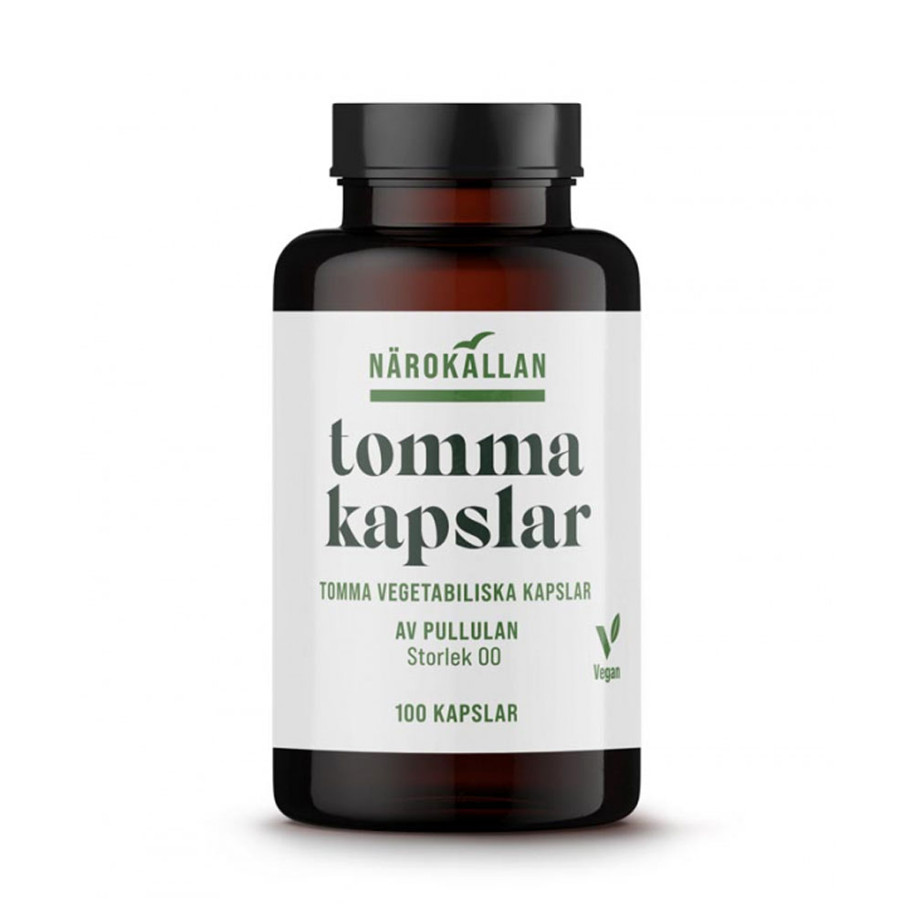 Tomma vegetabiliska kapslar storlek 00 Närokällan