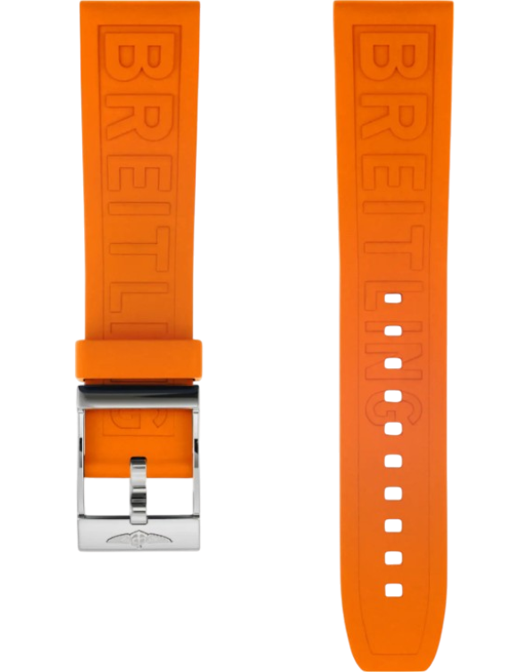 Breitling Diver Pro gummiband orange 22 mm C-spänne