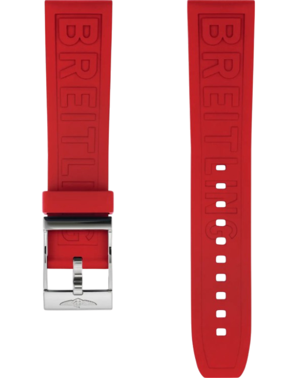 Breitling Diver Pro gummiband röd 22 mm C-spänne