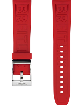 Breitling Diver Pro gummiband röd 22 mm C-spänne