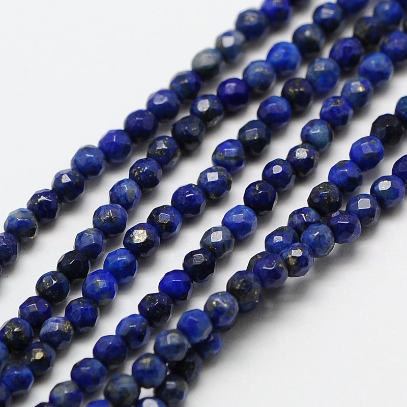 Lapis lazuli facetterad 3 mm halvädelsten